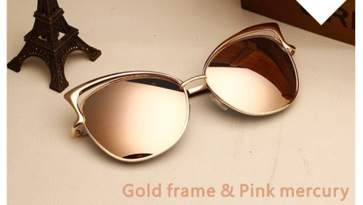 cat eye sunglasses gold frame