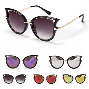 Retro Cat Eye Sunglasses Golden Leg Shades